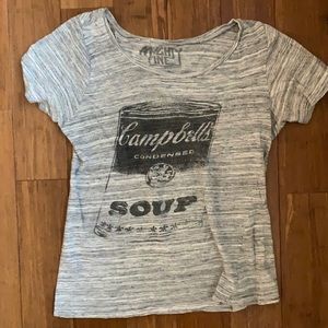 Cambells soup grey t-shirt